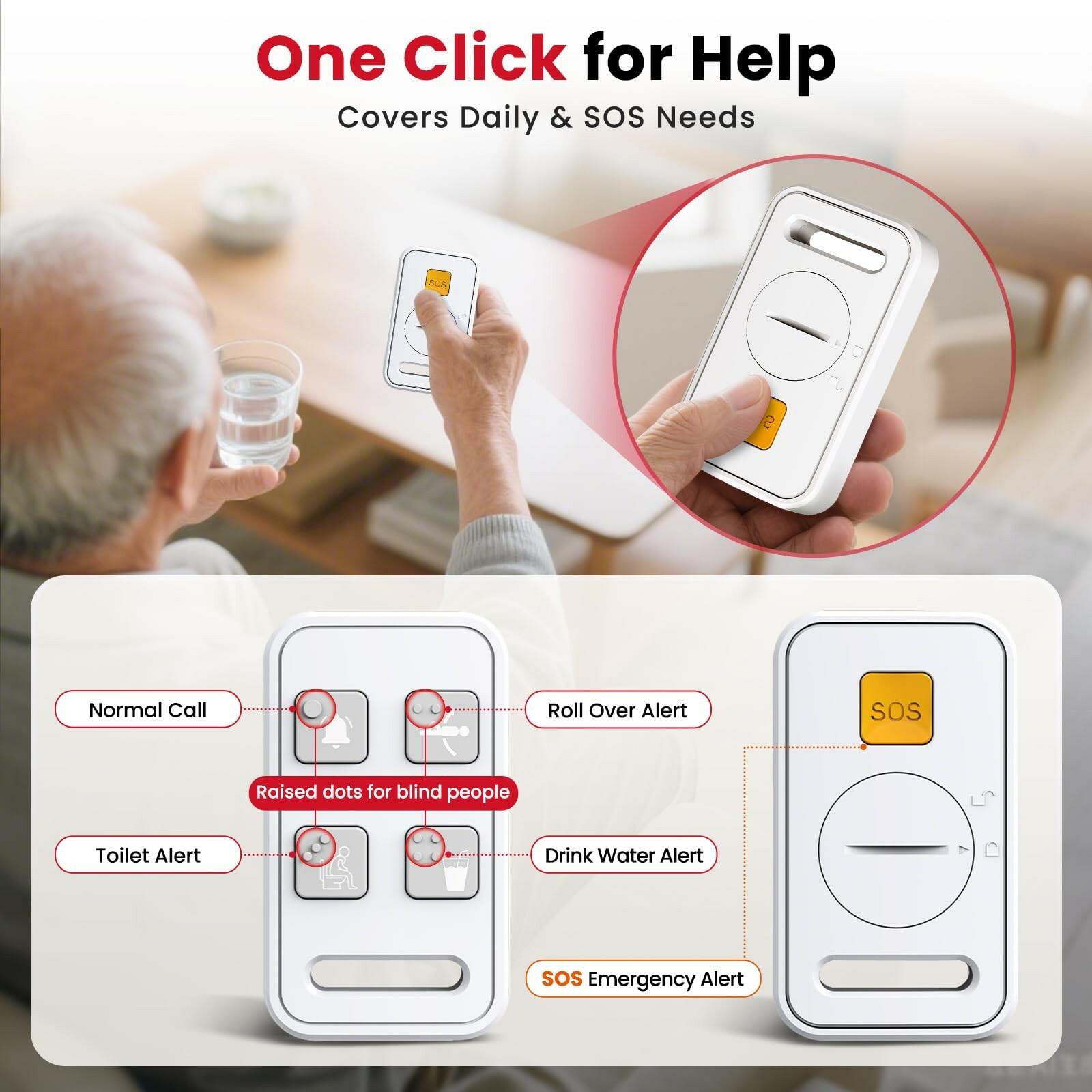 CallToU Elderly Monitor with Camera and Audio, 2-Way Talk Baby Monitors for
