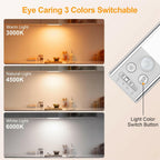 2 PACK Gritin 10.2inch Under Cabinet Lighting Rechargeable 3 Color Temps&5 Level