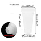 AUEAR, 24 Pack 5ml Empty Refillable Plastic Soft Tubes Squeeze Cosmetic Bottles