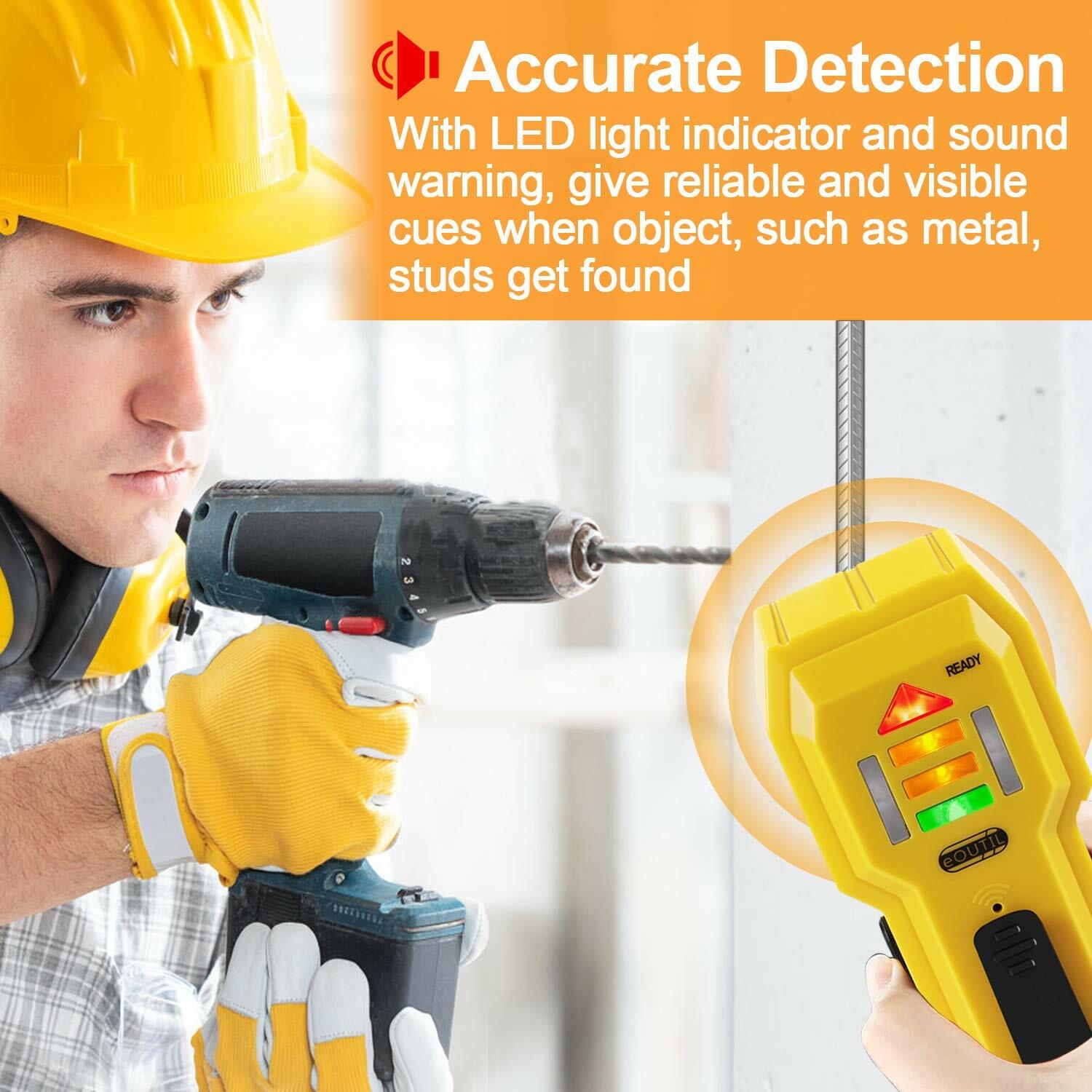 Stud Finder Wall Scanner Wood and Metal Detector Sensor for 3/4 inch Thickness