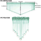 PearAge Beaded Sheer Valance Curtains for Living Room,Rod Pocket Farmhouse