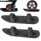 4 pcs Tsawntd Stroller Skis, Multi-Purpose Stroller Sled Snow Skis Winter Sledge