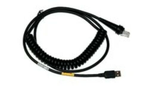 Honeywell CBL-500-300-C00 USB Coiled Cable, Type A, 5V Host Power, 3 m/9.8-ft.