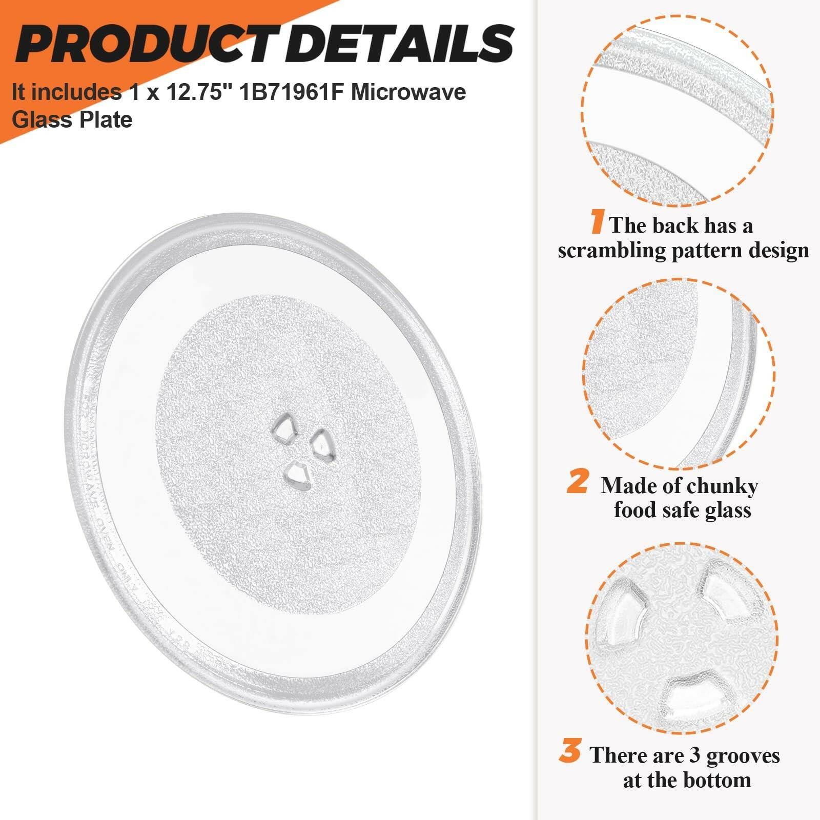 12.75" Microwave Glass Turntable Fit for GE, LG, Kenmore, Sears Microwave Glass
