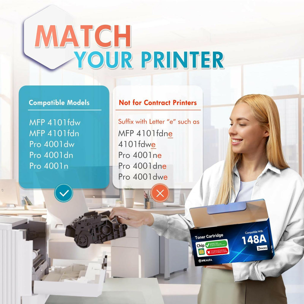 148A Toner Cartridge Black MFP 4101fdw Compatible for HP LaserJet 148 148A 148X