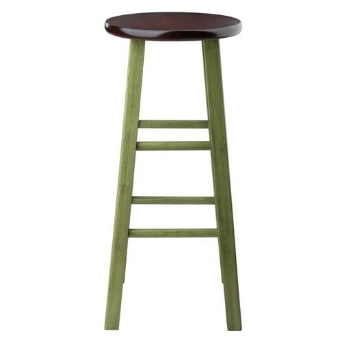 Winsome Ivy 29 inch Square Counter Stool Backless Bar Chair Kitchen Dining Seat