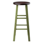 Winsome Ivy 29 inch Square Counter Stool Backless Bar Chair Kitchen Dining Seat