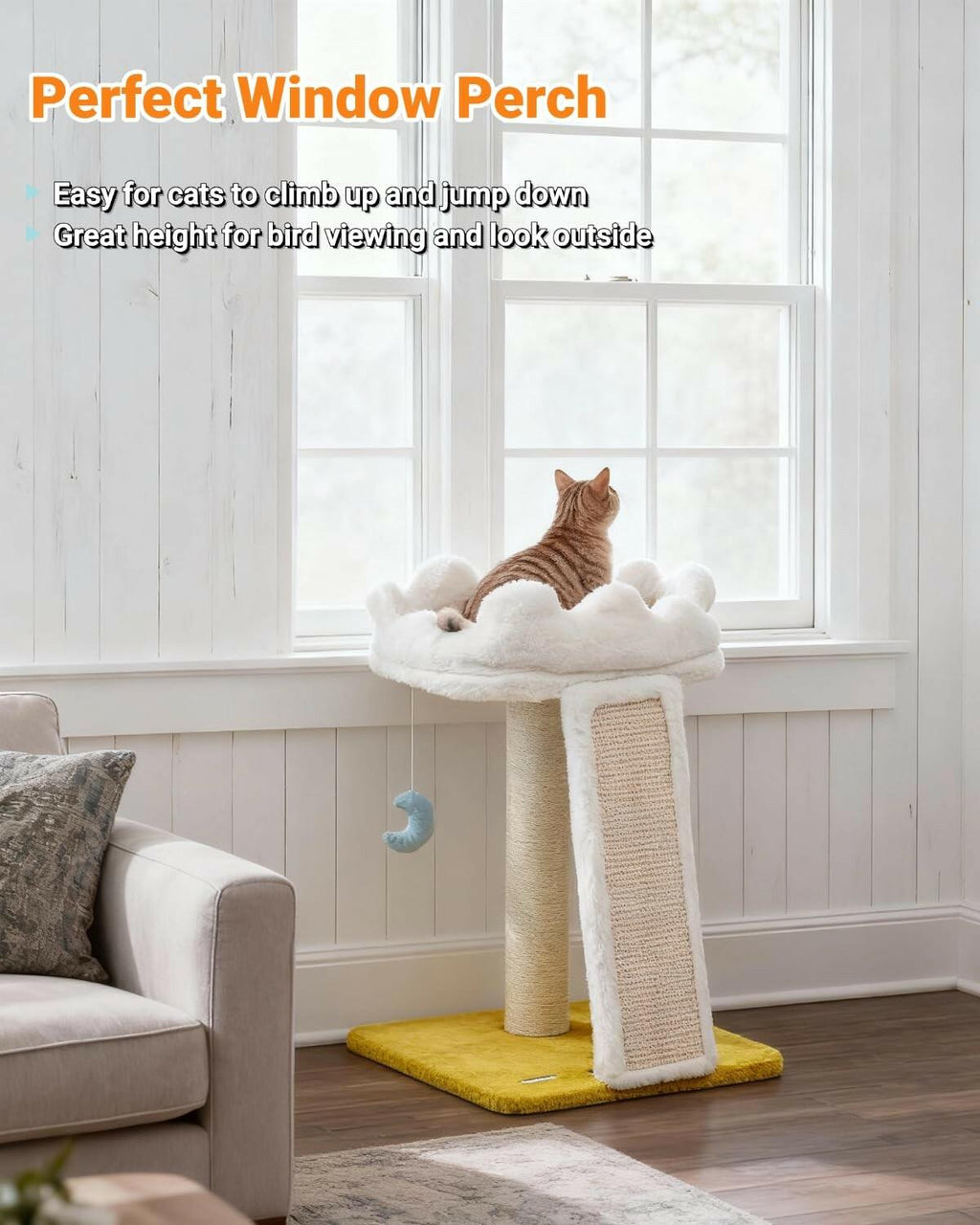 Happi N Pets New Cloud Cat Tree Tower, Cat Scratching Post with Bed, Small Cat