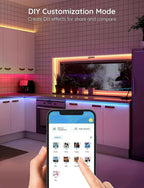 Govee Smart RGB LED Strip Lights for Bedroom, 32.8ft WiFi LED Light Strip Work