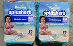 40 Count Pampers Swim Diapers - Splashers - Size 2-3, Gap-Free Disposable Baby