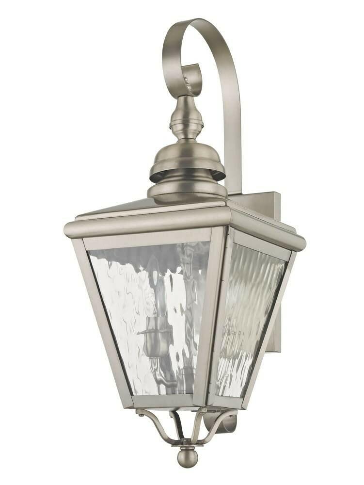 Livex Lighting 2031-01 Transitional Two Light Outdoor Wall Lantern from
