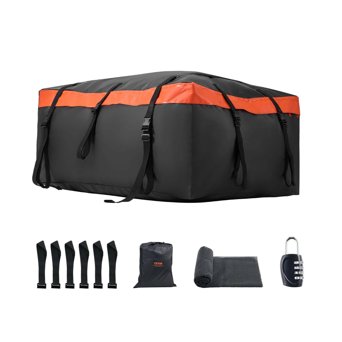 VEVOR Car Rooftop Cargo Carrier Bag, 23 Cubic Feet Roof Cargo Carrier, Heavy