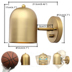 Pathson Set of 2 Hardwired Wall Sconce Dimmer Switch, Brass Finish Wall Light