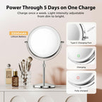 tubbede Makeup Mirror, 1X/30X Double Sided Magnifying Mirror/Switch with 3
