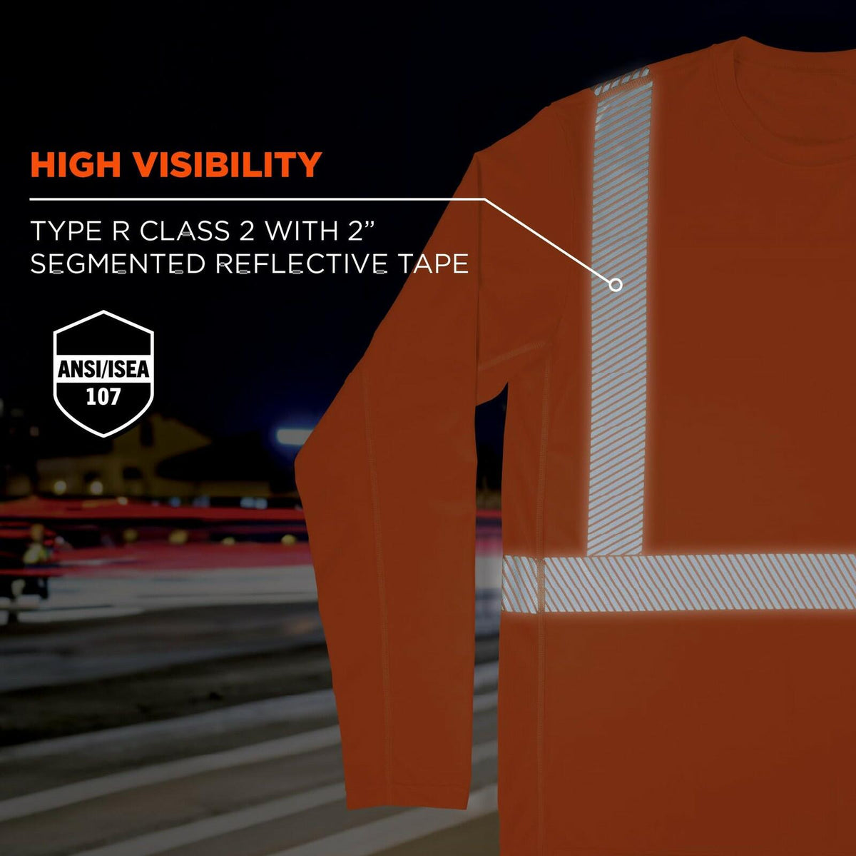 Large Ergodyne Chill-Its 6688 Hi Vis Reflective Shirt, Class 2, Cooling Sun