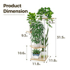 Bamworld Small Plant Stand Indoor 4 Tier Metal Plant Shelf for Multiple Plants
