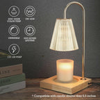 luzdiosa Candle Warmer Lamp with Timer, Vintage Electric Candle Lamp Warmer,