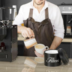 APOIMNA Coffee Filter Holder with Lid, Basket Storage Container for Counter,