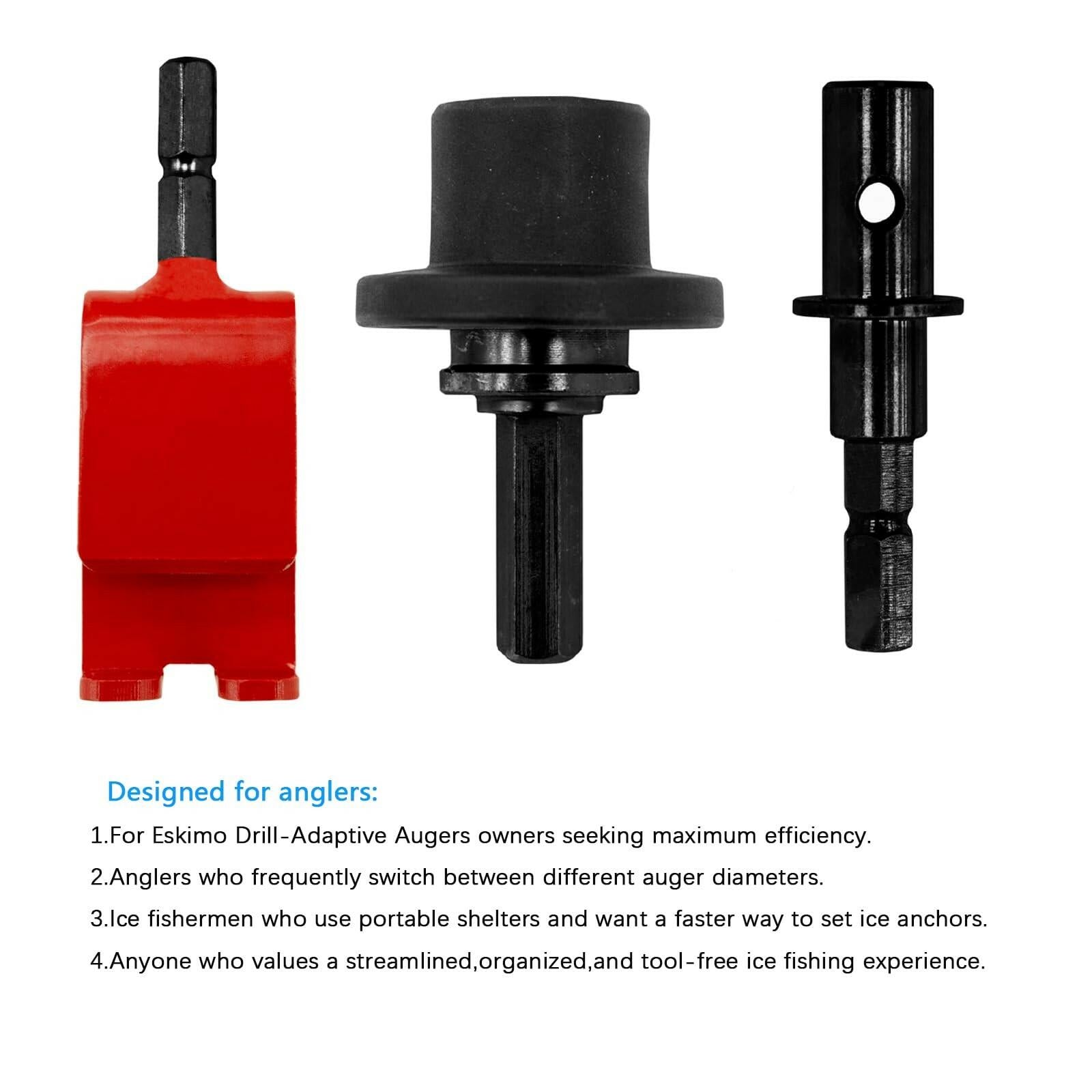 Trsobi 42494 Quick Connect Kit for Eskimo Ice Fishing Auger Drill,Ice Anchor
