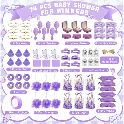 74Pcs Baby Shower Prizes for Game Winners Baby Shower Favors Gifts including