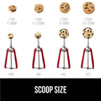 GORILLA GRIP BPA-Free 304 Stainless Steel Cookie Scoop, 2 TSP Scooper #100, Soft