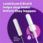 28 Count Tampax Radiant Tampons Multipack With Leakguard Braid, Regular/Super