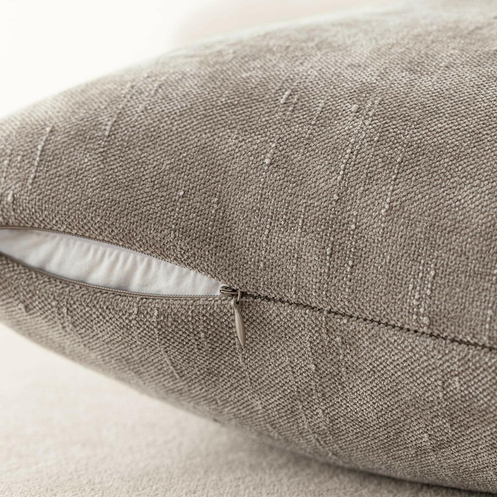 Foindtower Set of 2 Textured Chenille Throw Decorative Pillow Covers Square