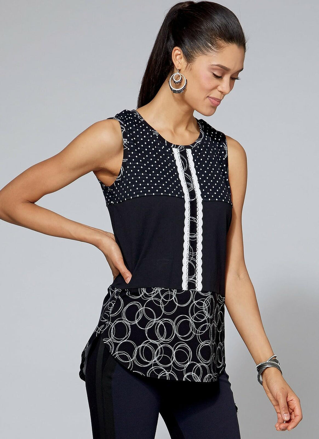 McCall's Misses'/Women's Pullover Tops With Contrast And Sleeve Variations