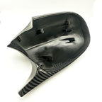 AtticZone Side Mirror Caps Covers Compatible with BMW E90 E91 2008-2011, E92 E93 E81 E82 E87 E88 LCI Door Rear View Mirror Cap Replacement for 328i 335i, Horn-style, Carbon Fiber Pattern