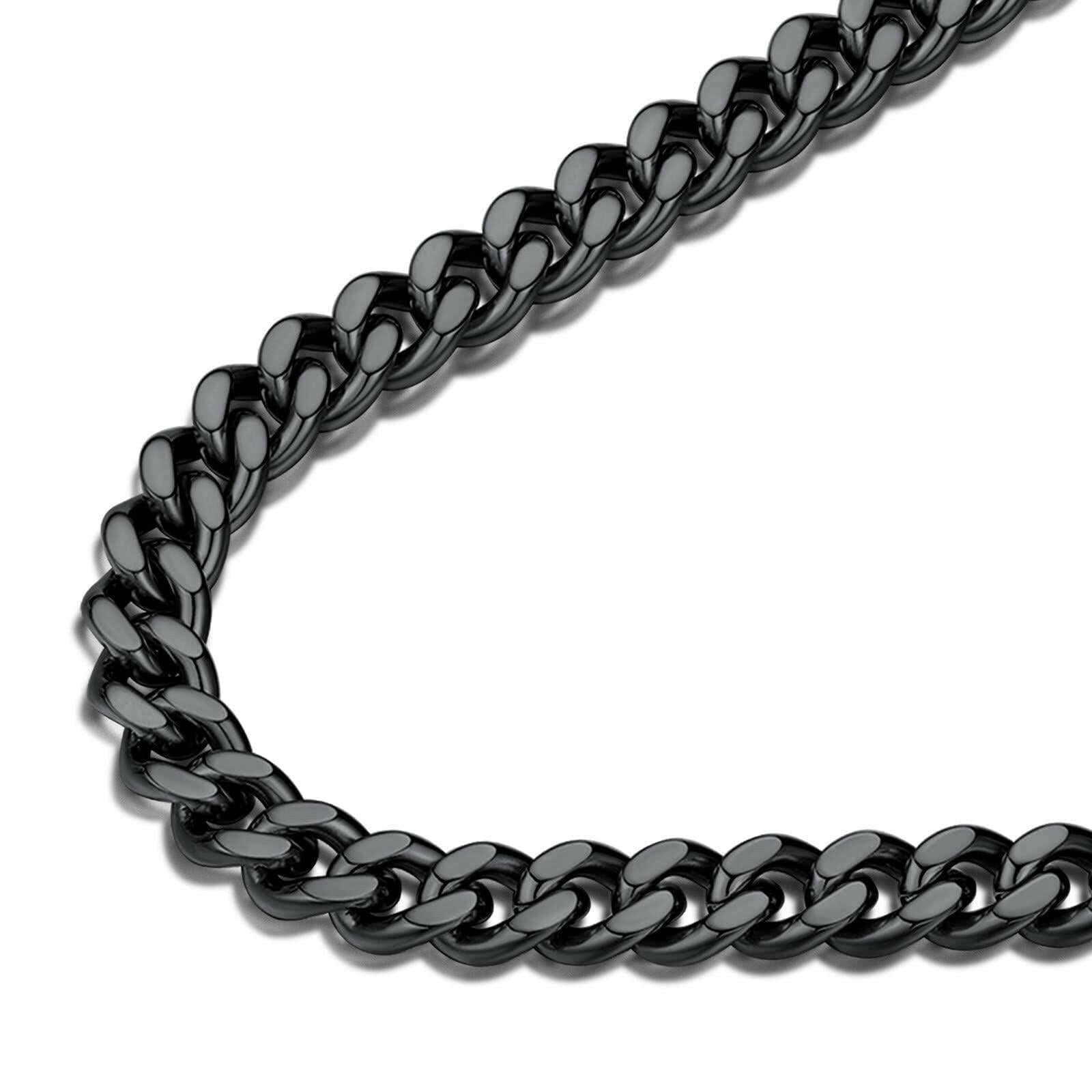 FindChic Black Chain Necklace for Men Thick Cuban Link Men's Curb Chain Necklace