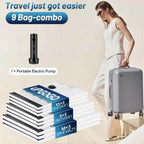 Combo 9 Pack UPGOGO Travel Vacuum Bags for Luggage with Portable Electric