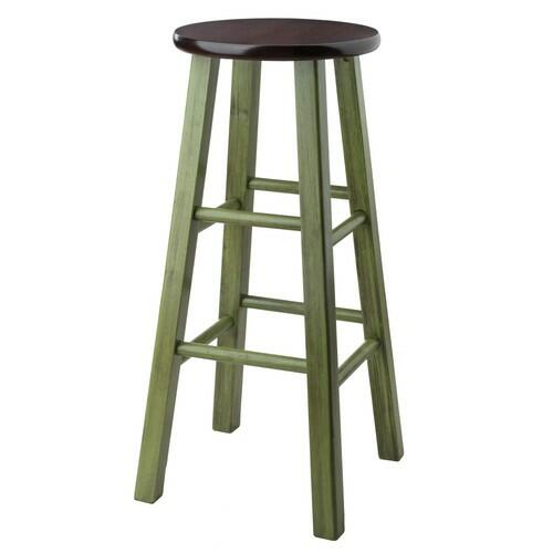 Winsome Ivy 29 inch Square Counter Stool Backless Bar Chair Kitchen Dining Seat