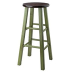 Winsome Ivy 29 inch Square Counter Stool Backless Bar Chair Kitchen Dining Seat