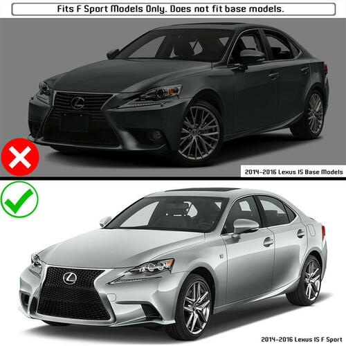 Gloss Black Front Bumper Lip Splitter for Lexus IS250 IS300 IS350 F Sport 14-16