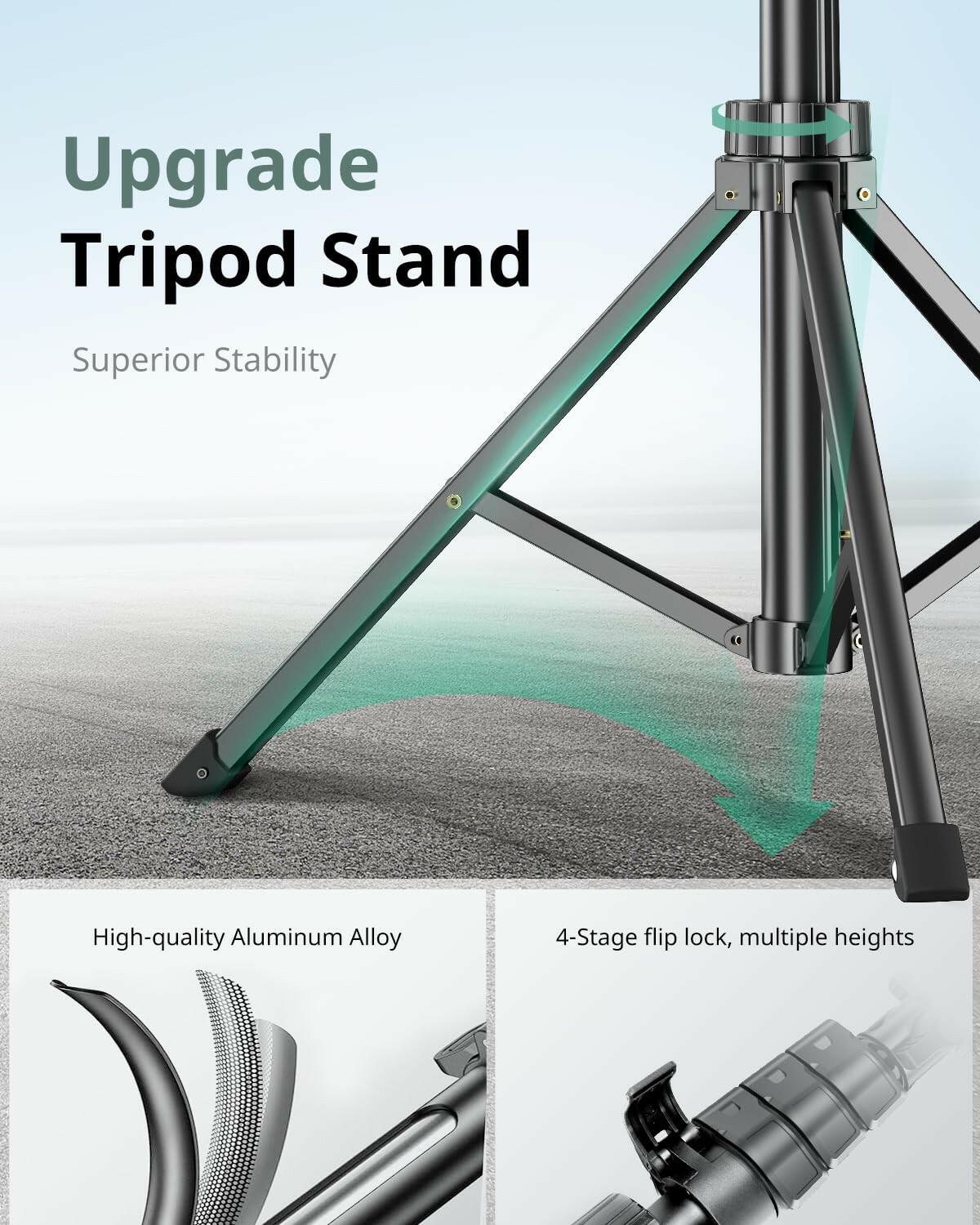 SENSYNE 62" Phone Tripod & Selfie Stick, Extendable Cell Phone Tripod Stand with