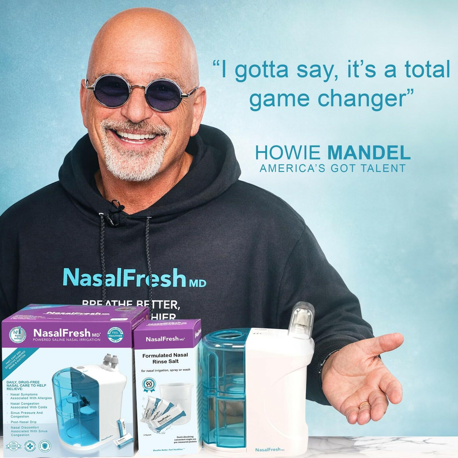 NASALFRESH MD Premium Bundle–Dual Powered Nasal Irrigation System Nasal Rinse