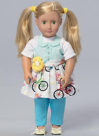 McCall's Misses'/Girls'/18" Dolls' Matching Full Aprons Sewing Pattern
