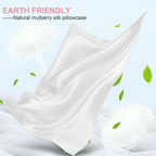 Mulberry Silk Pillow Cases 2 Pack Queen Size 20x30 Inches with Hidden Zipper,