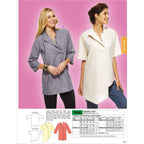Kwik Sew K3896 Tops Sewing Pattern, Size XS-S-M-L-XL