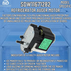 Supplying Demand W11671282 Refrigerator Auger Motor - Replaces W10309868,