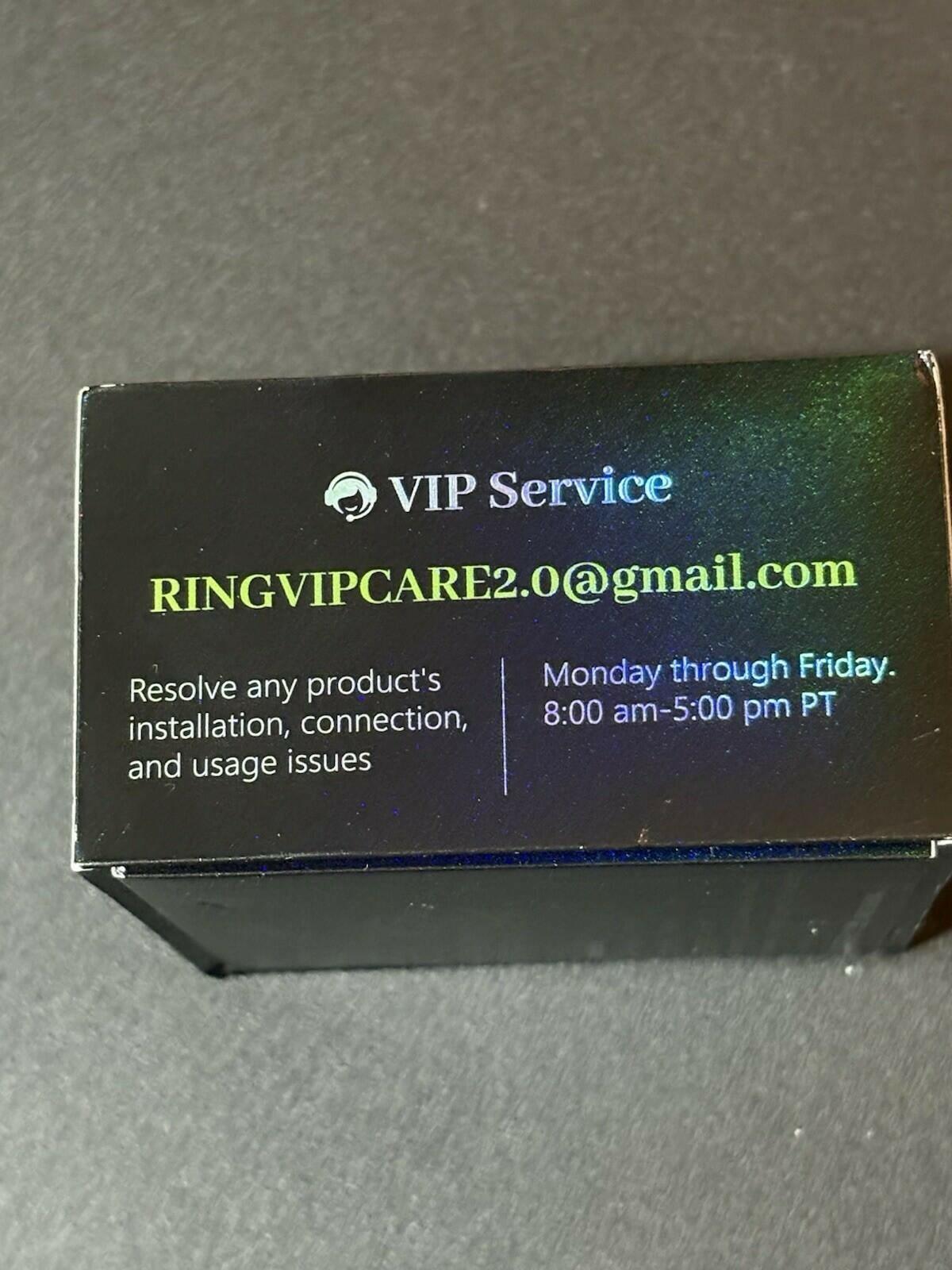 Milavan Ring 2.0 Smart Ring Fitness Tracker Size 9 BLACK