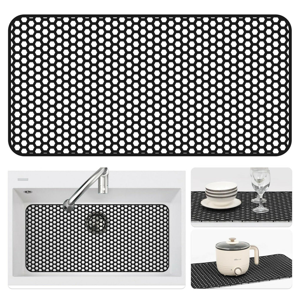 Bestjing Silicone Sink Protectors for Kitchen Sink - 28.4"x 14.3" Kitchen