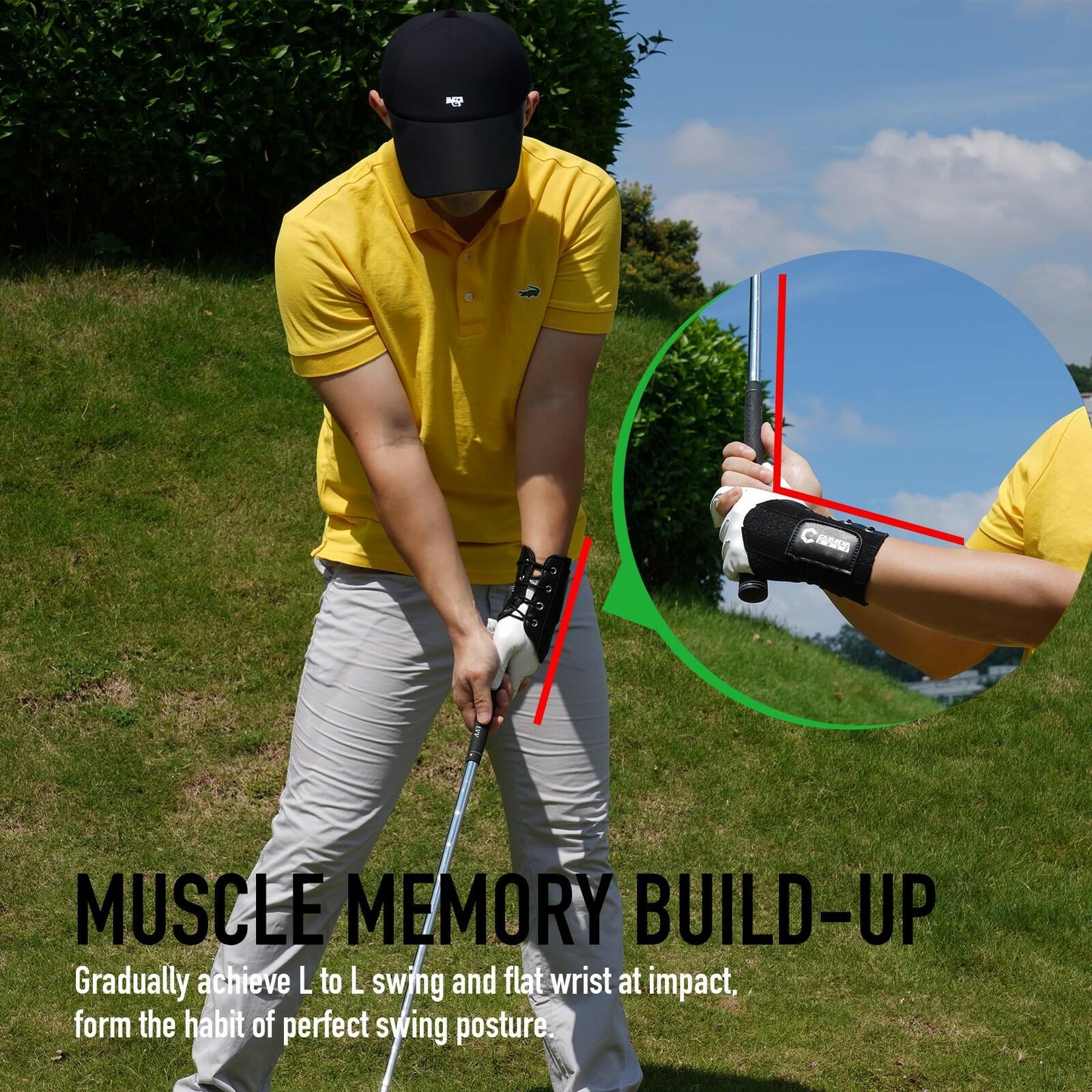 GAIARENA Golf Wrist Brace Wrist Hinge Swing Aid, Efficient Golf Swing Training