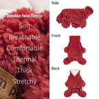 Fitwarm Turtleneck Fleece Dog Sweater Pajamas, Warm Winter Dog Clothes for Small
