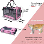 OPEN BOX - GAPZER Pet Carrier for Large and Medium Cats, Soft-Sided Pet Carrier