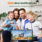 PawPeri Bird Feeder with Camera 2.5K HD Live Video, AI Bird Identifier, 5MP