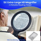 Magnifying Glass with Light - 5.4 in Hands Free Magnifying Glass for Reading,