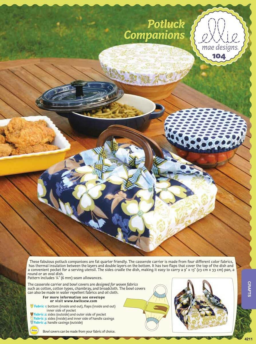 Kwik Sew K0104 Potluck Companions Sewing Pattern, No Size