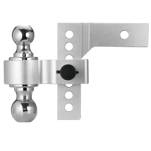 2'' Receiver 6'' Drop Rise Adjustable Trailer Tow Hitch Dual Ball-W/Lock 18500lb