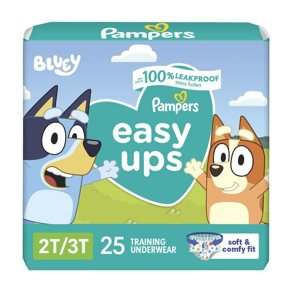 50 Count Pampers Training Pants - Easy Ups Boys & Girls Bluey - Size 2T-3T,